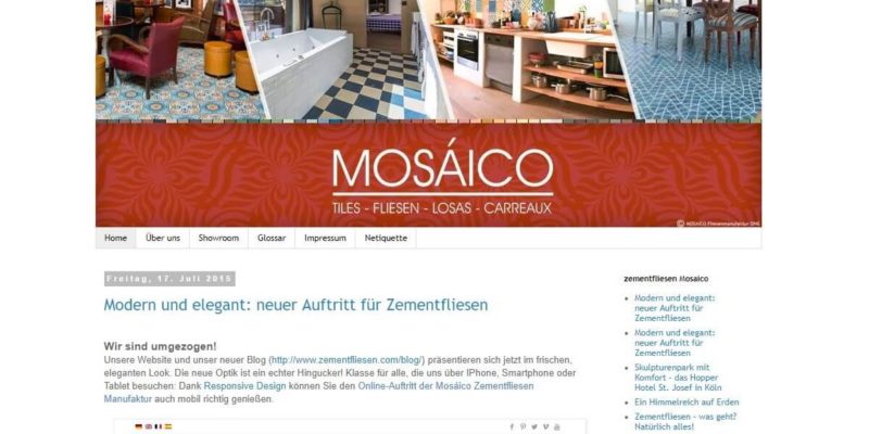 Alter Mosaico Zementfliesen Blog