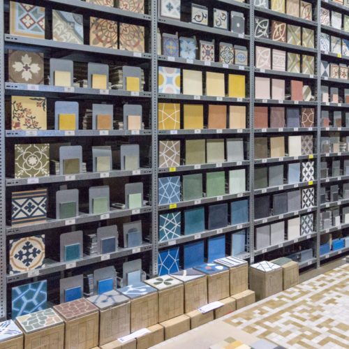 Mosaico Zementfliesen Showroom in Köln