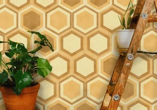 Zementfliesen Muster Hexagonal