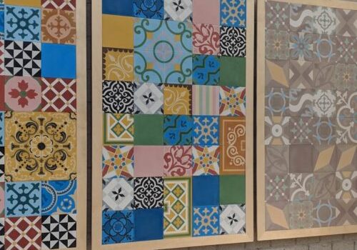 Zementfliesen Patchwork im Mosaico Showroom